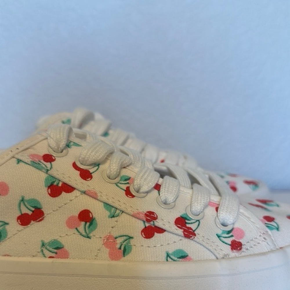 Sincerely Jules Cherry Print Pattern Sneakers Sz … - image 4